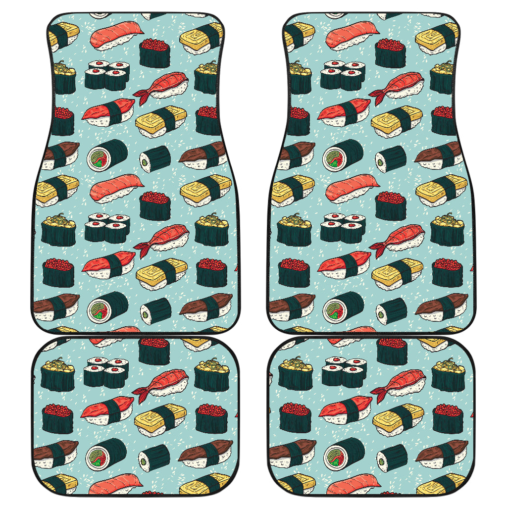 Sushi Pattern Design Car Floor Mats Front Back