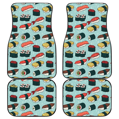 Sushi Pattern Design Car Floor Mats Front Back
