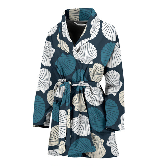 Seashell Print Design LKS3013 Women Bathrobe