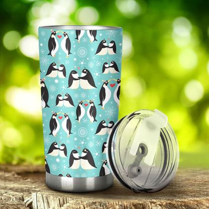Penguin Love Print Tumbler
