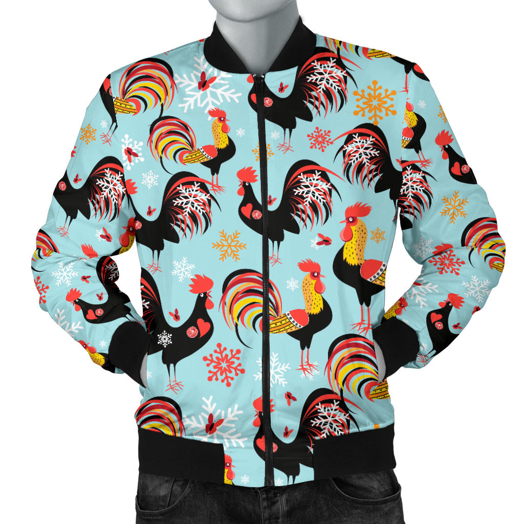 Rooster Themed Design Men Bomber Jacket