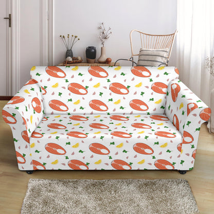 Salmon Steak Print Design LKS303 Loveseat Couch Slipcover