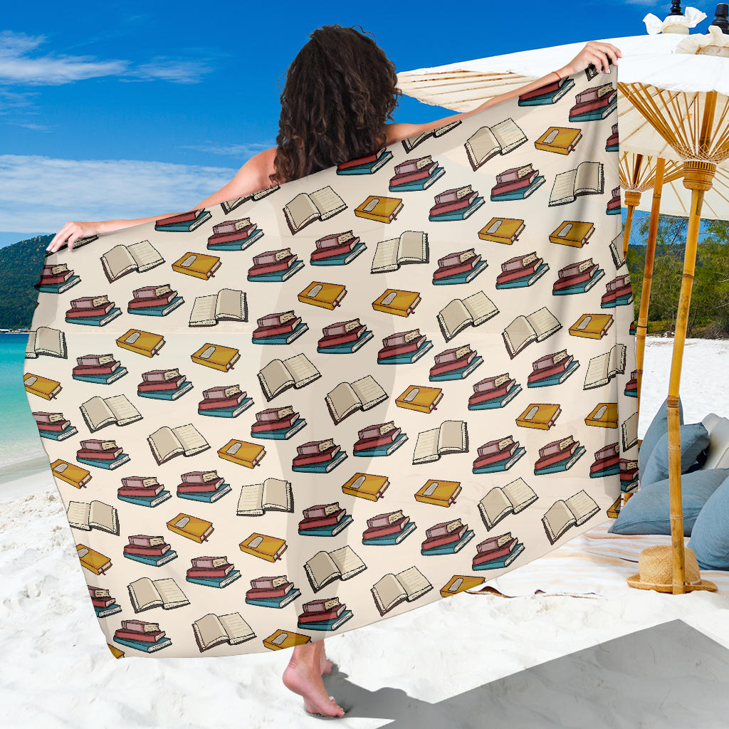 Book Pattern Print Design 04 Sarong Pareo Wrap