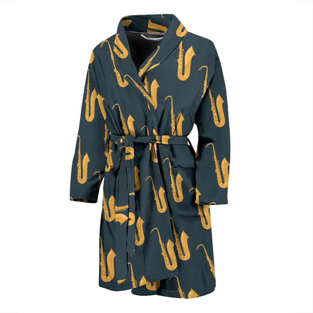 Saxophone Print Design LKS401 Men Bathrobe