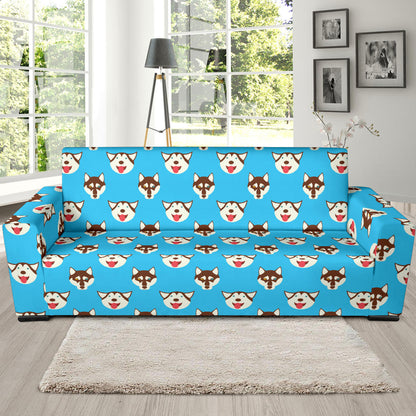 Siberian Huskies Print Design LKS306 Sofa Slipcover