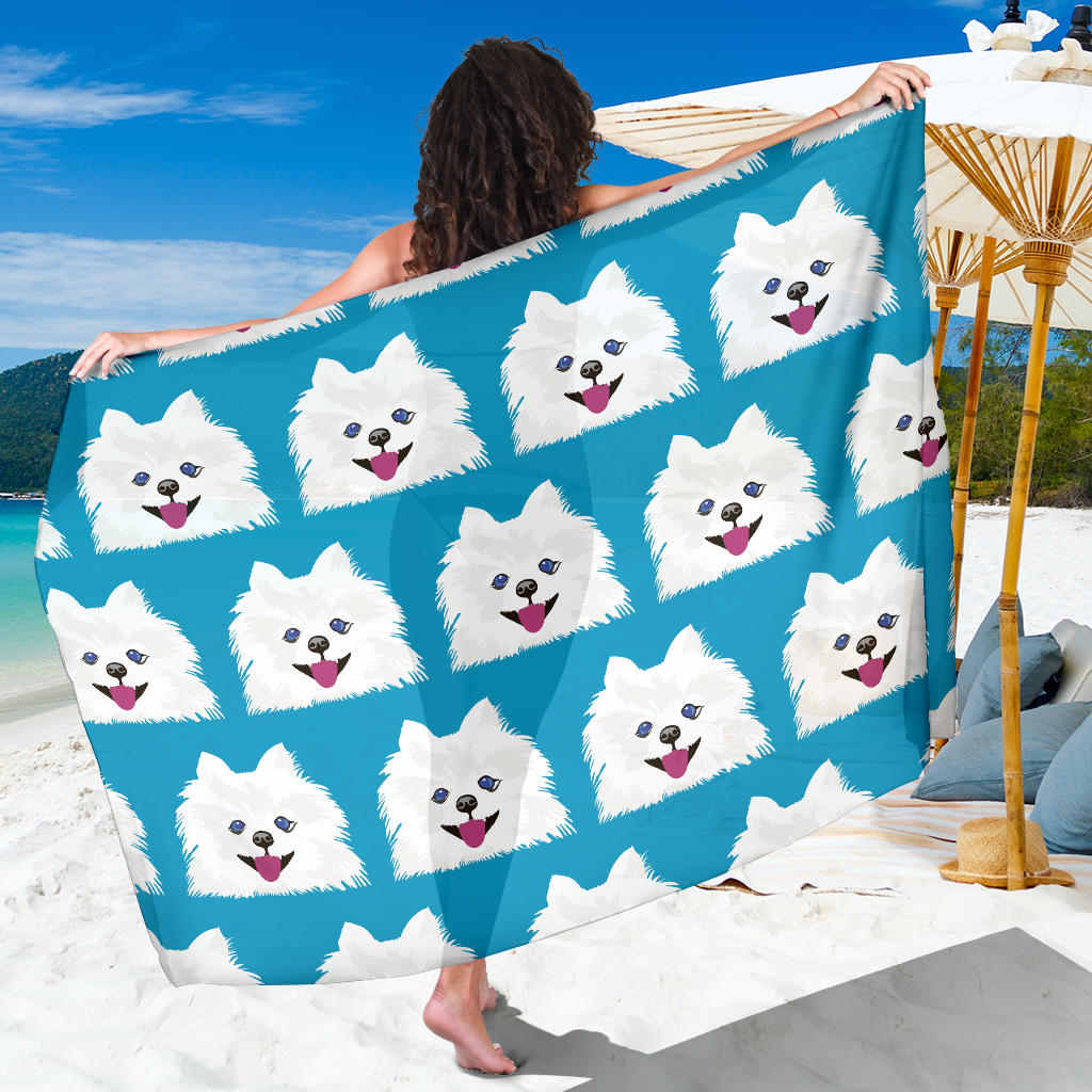 Pomeranians Pattern Print Design A05 Sarong Pareo Wrap