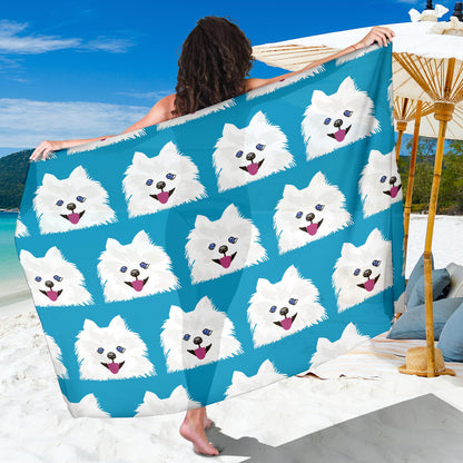 Pomeranians Pattern Print Design A05 Sarong Pareo Wrap