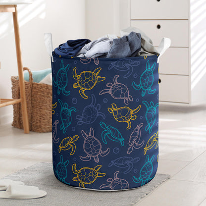 Sea Turtle Baby Print Laundry Basket