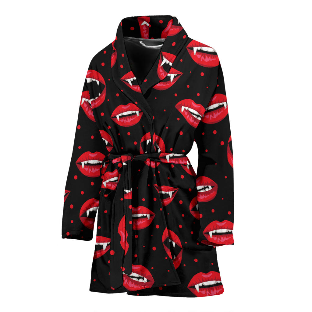 Halloween Pattern Print Design 01 Women Bathrobe