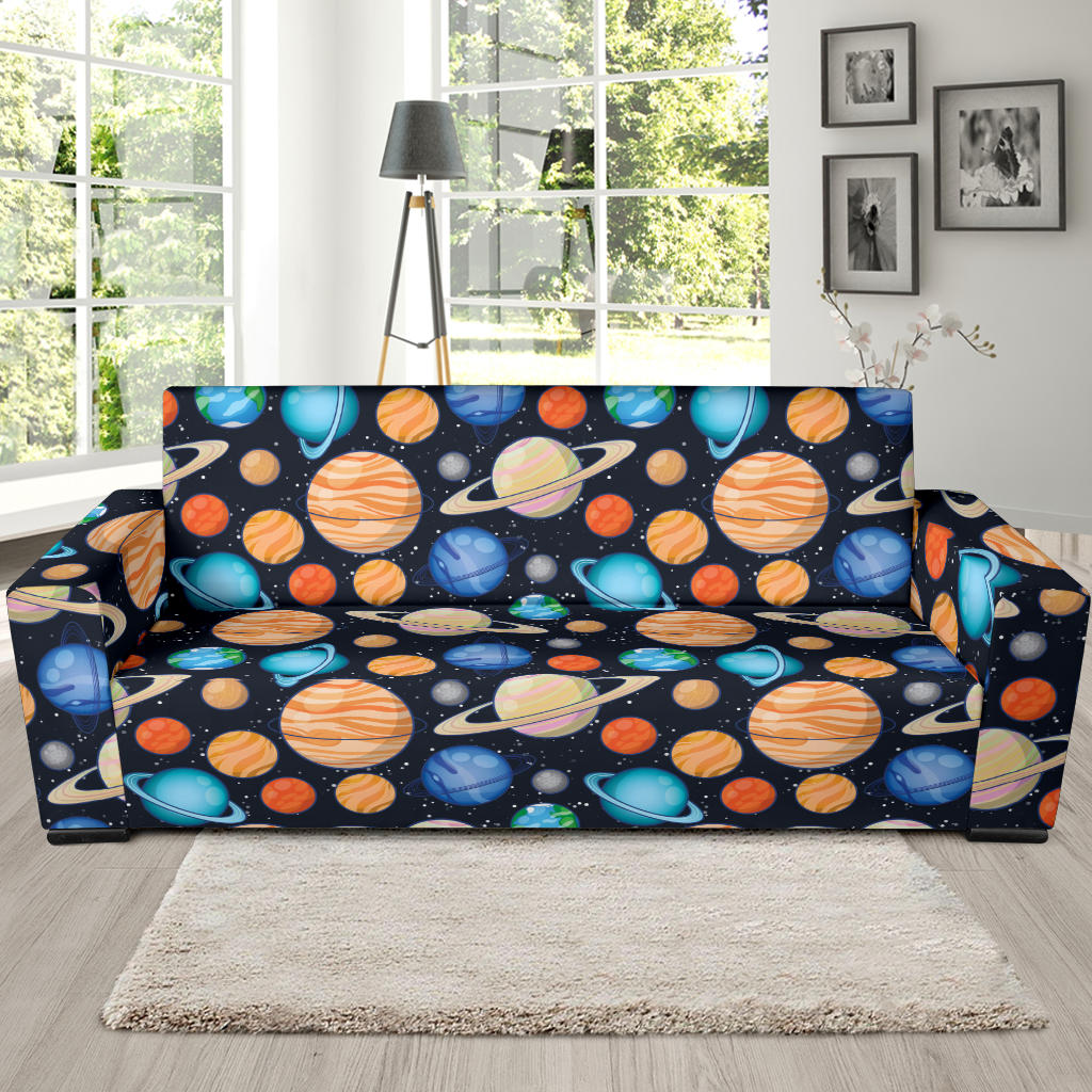 Planet Colorful Print Design LKS301 Sofa Slipcover