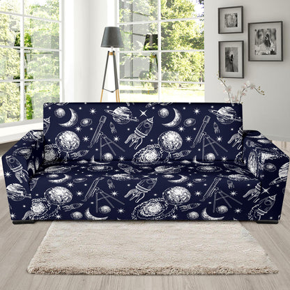 Space Rocket Print Design LKS301 Sofa Slipcover