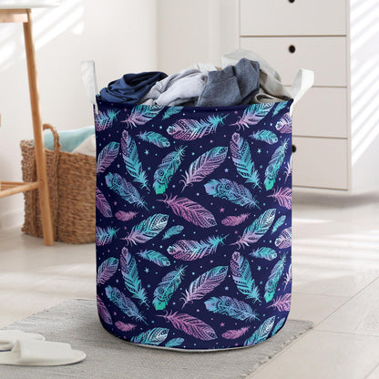 Feather Aztec Design Print Laundry Basket