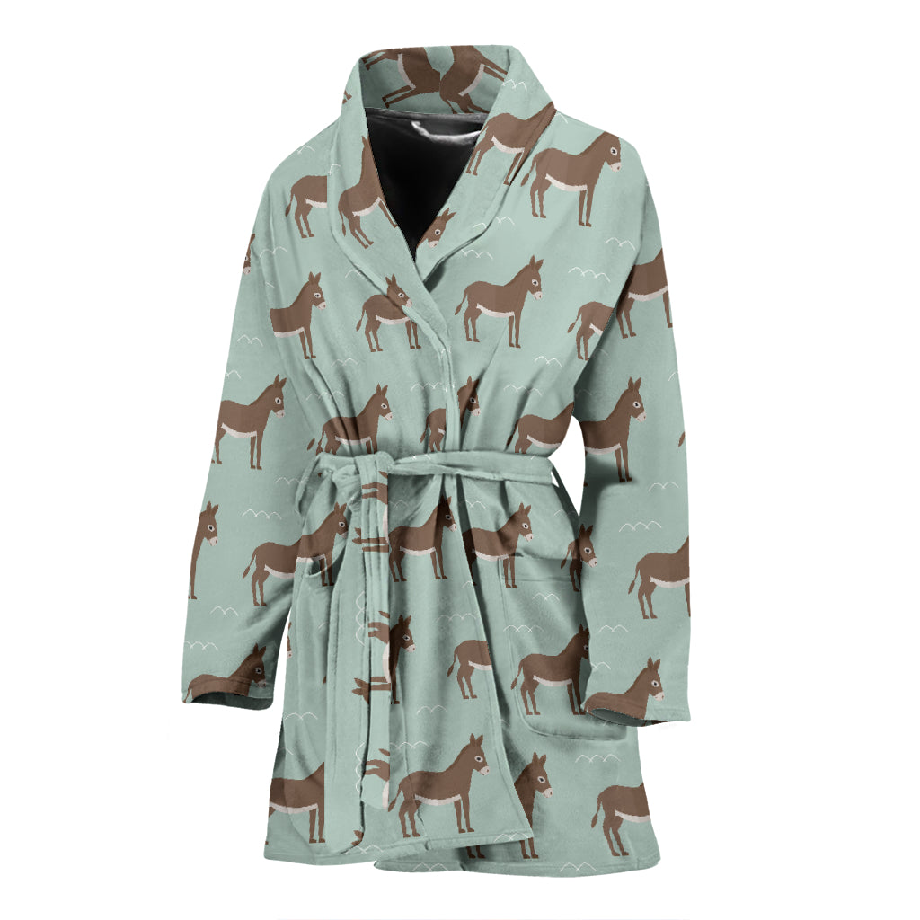 Donkey Print Design LKS402 Women Bathrobe