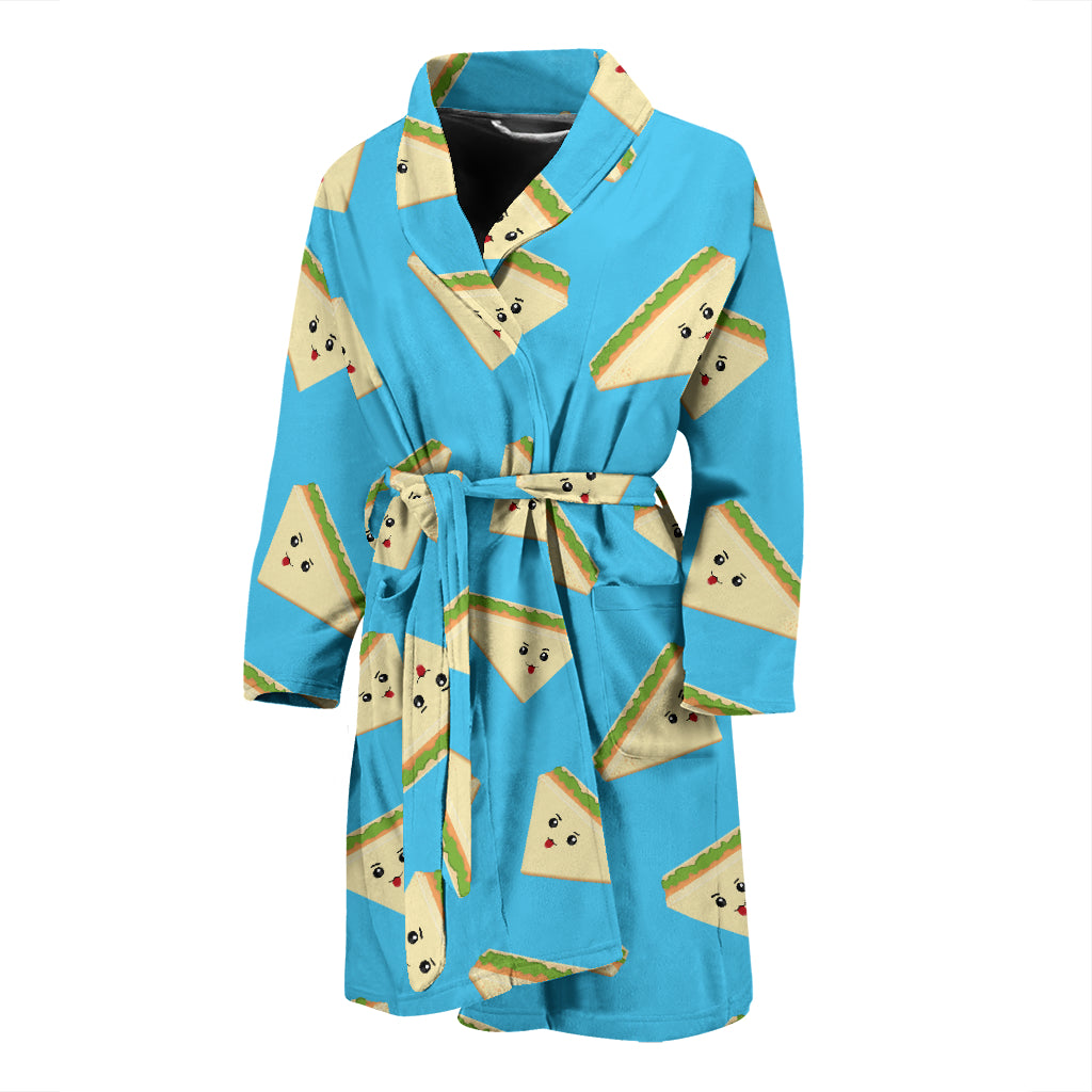 Sandwich Emoji Print Design LKS305 Men Bathrobe