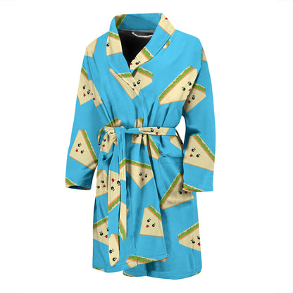 Sandwich Emoji Print Design LKS305 Men Bathrobe