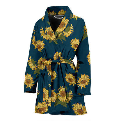 Sunflower Print Design LKS305 Women Bathrobe