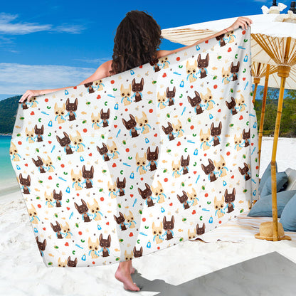 Chihuahua Pattern Print Design 06 Sarong Pareo Wrap