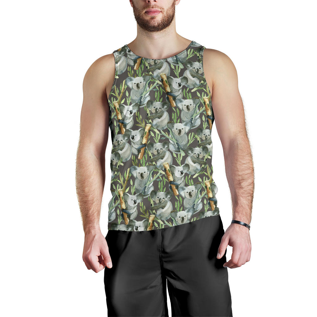 Koala Pattern Design Print Men Tank Top