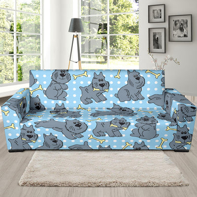 Schnauzers Pattern Print Design A02 Sofa Slipcover