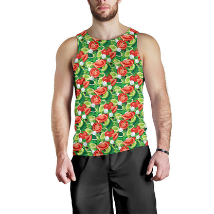 Vegan Salad Themed Design Print Men Tank Top