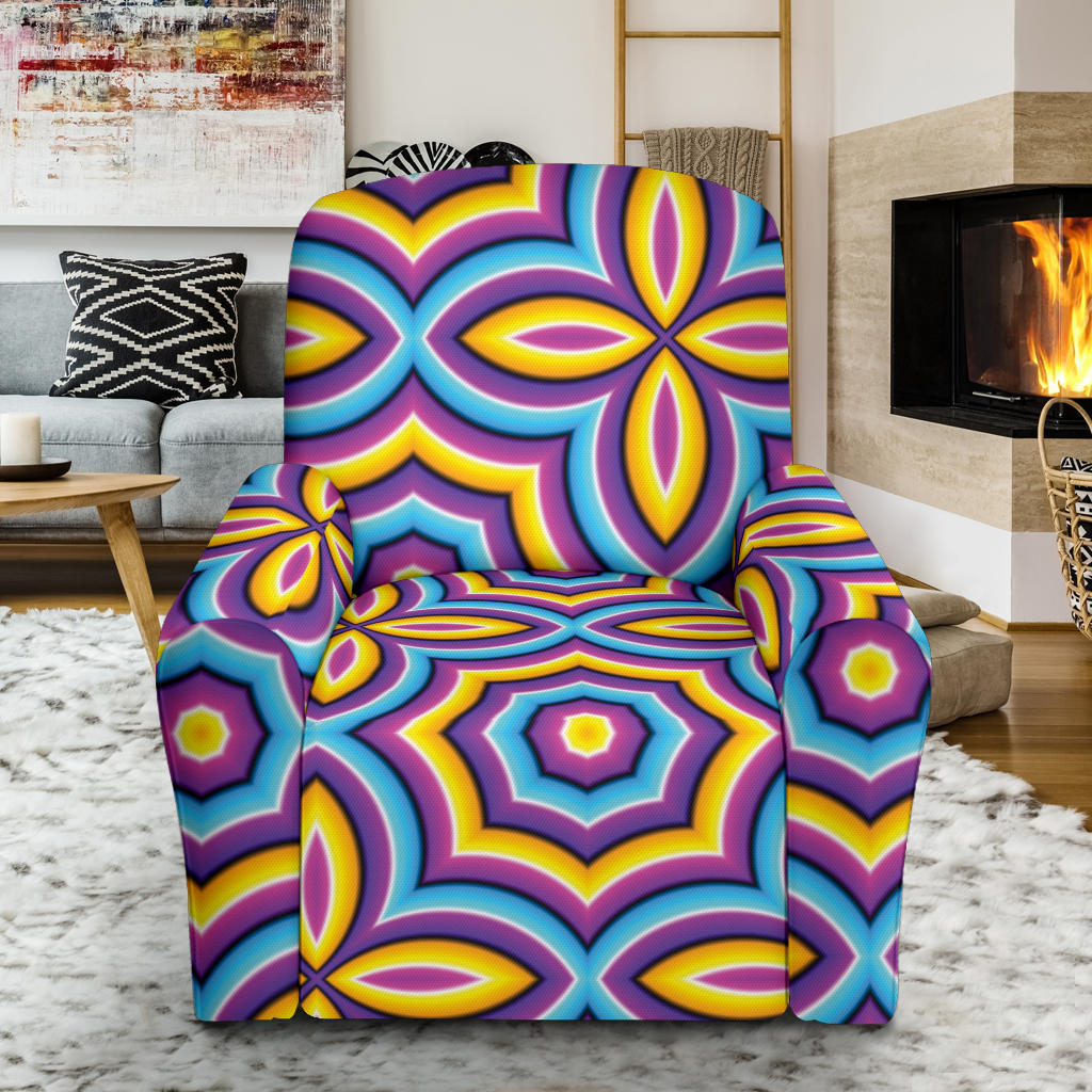 Optical illusion Pattern Print Design A03 Recliner Slipcover with Pocket