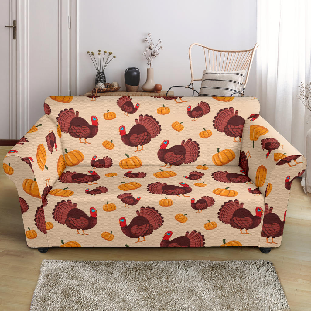 Thanksgiving Print Design LKS308 Loveseat Couch Slipcover