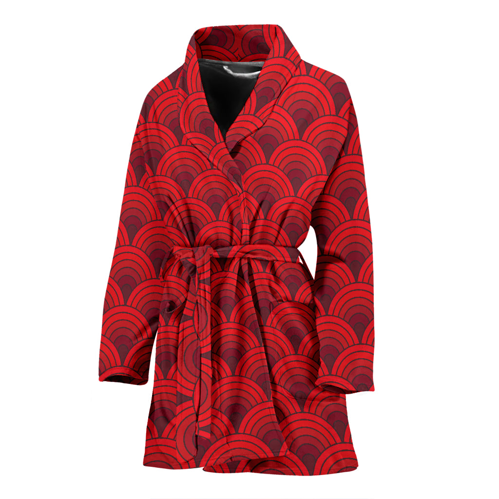Scales Print Design LKS403 Women Bathrobe