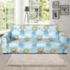 Angel Musician Pattern Print Design 09 Sofa Slipcover