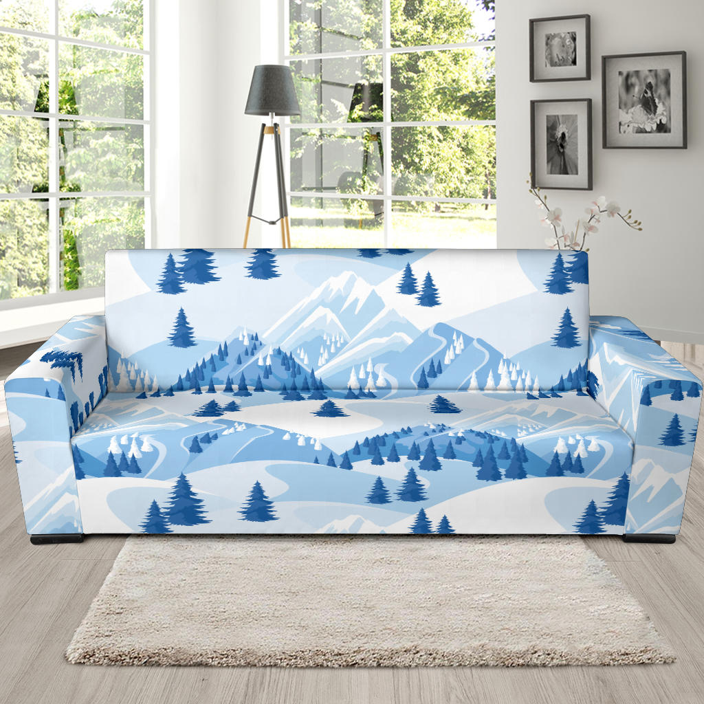 Mountain Pattern Print Design 03 Sofa Slipcover