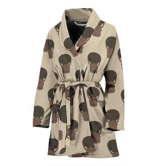Platypus Pattern Print Design A03 Women Bathrobe