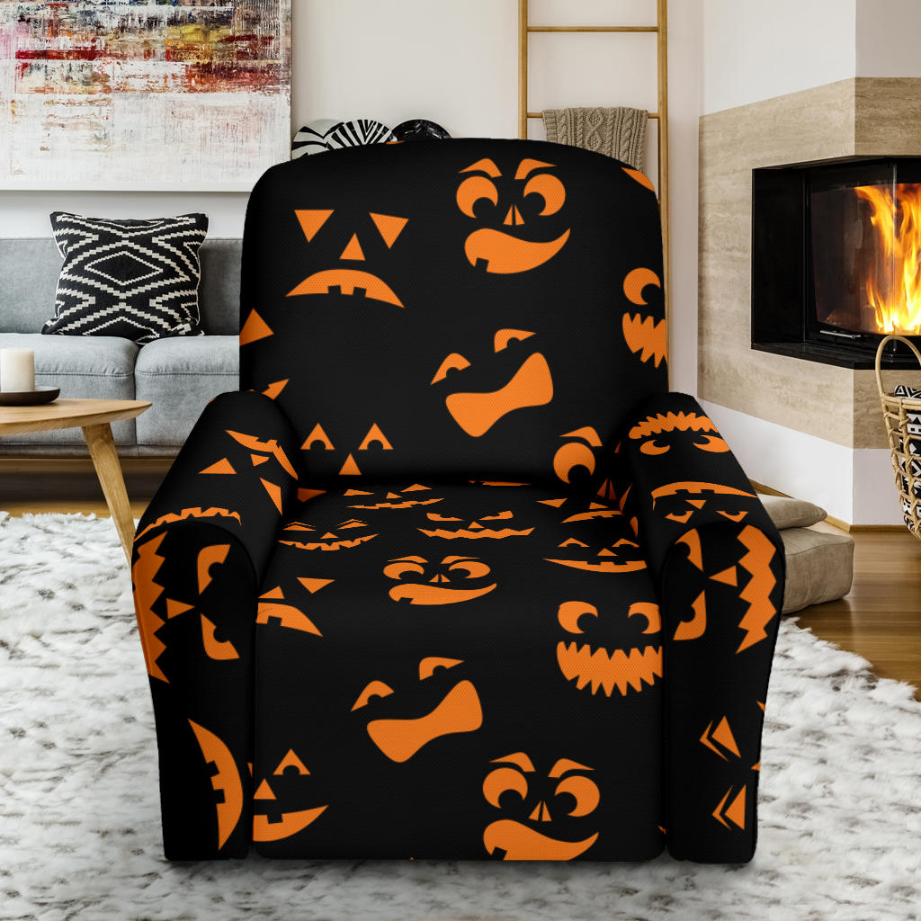 Halloween Pattern Print Design 02 Recliner Slipcover with Pocket