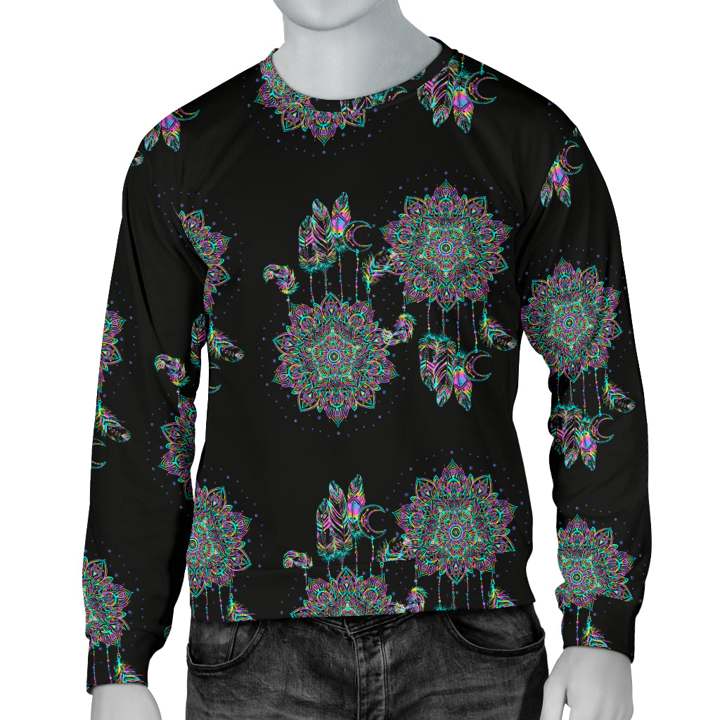 Dream Catcher Colorful Hand Draw Men Long Sleeve Sweatshirt