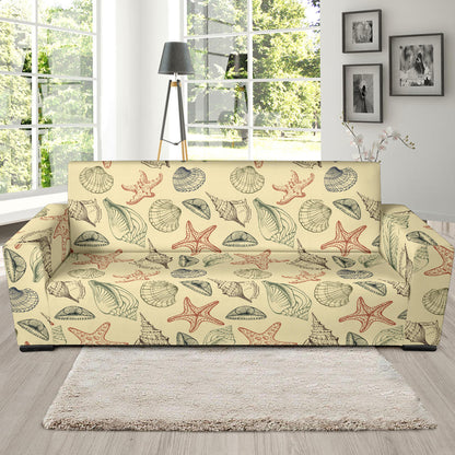 Seashell Print Design LKS305 Sofa Slipcover