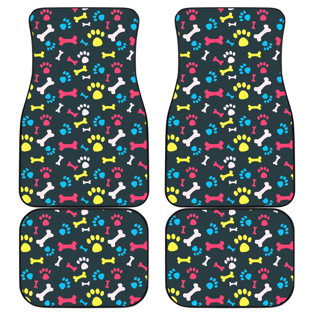 Paw Design Print Car Floor Mats Front Back
