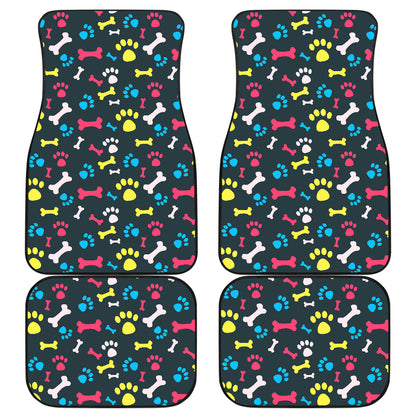 Paw Design Print Car Floor Mats Front Back