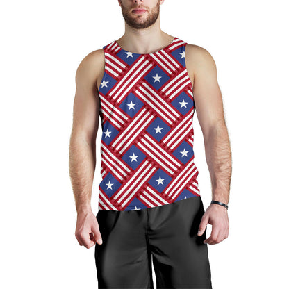 American flag Pattern Men Tank Top