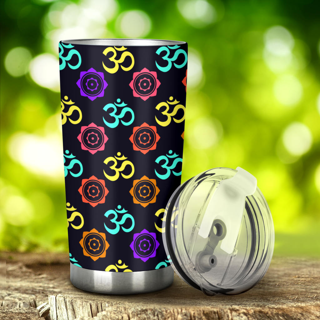 Chakra OM Print Pattern Tumbler