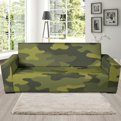 Military Camouflage Pattern Print Design 02 Sofa Slipcover