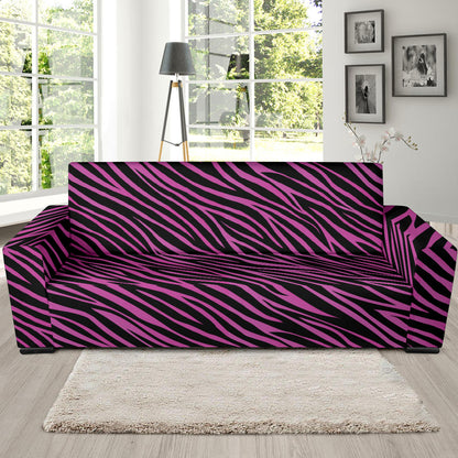 Zebra Pink Print Design LKS304 Sofa Slipcover
