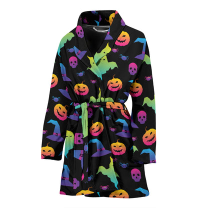 Halloween Print Design LKS404 Women Bathrobe