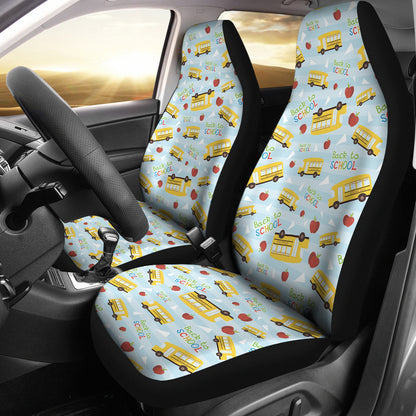 School Bus Back To School Print Design LKS303 Car Seat Covers