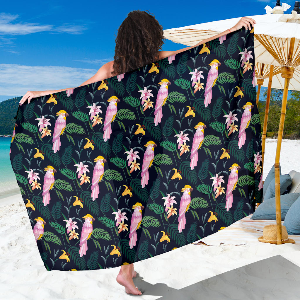 Cockatoo Pattern Print Design 03 Sarong Pareo Wrap
