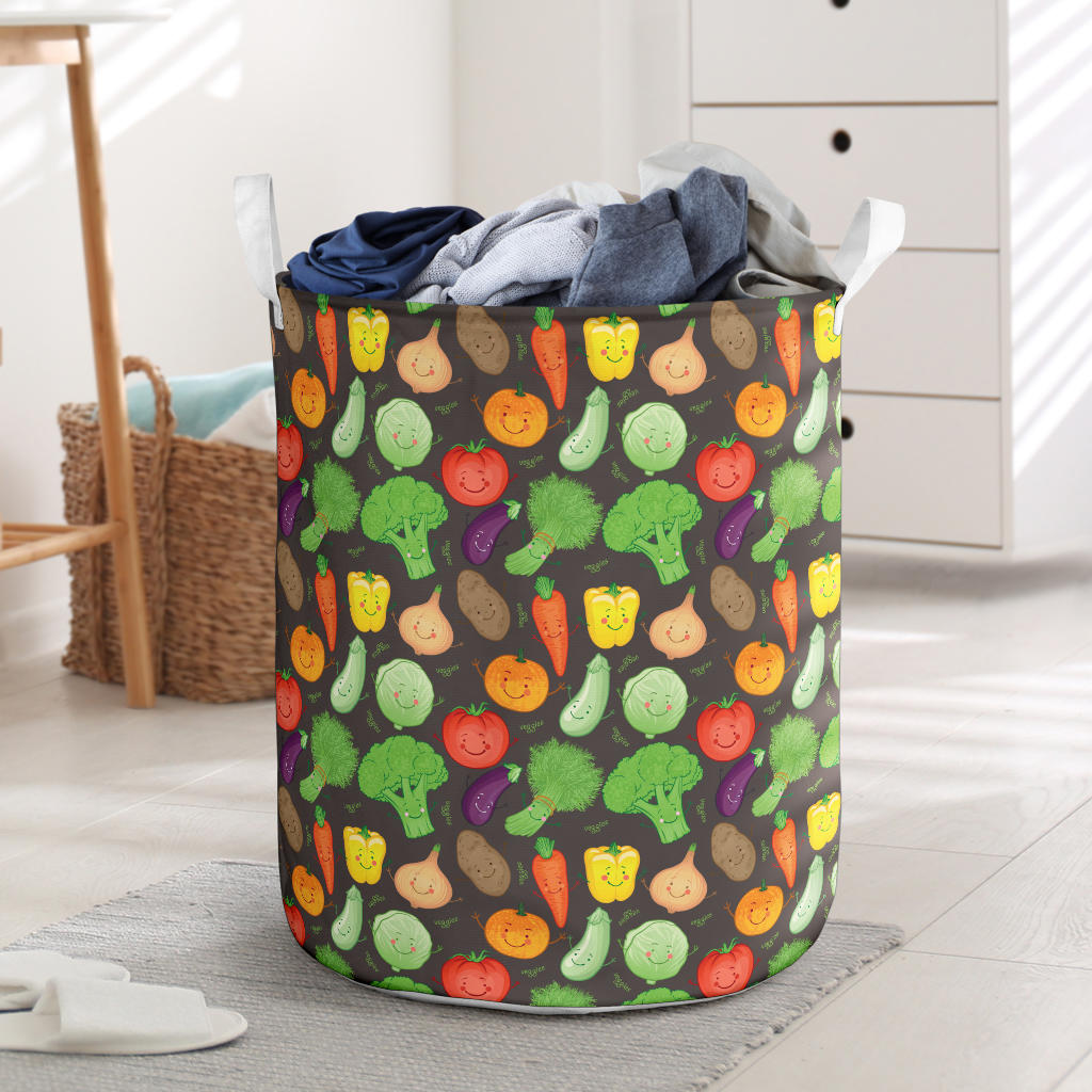 Vegan Funny Themed Design Print Laundry Basket