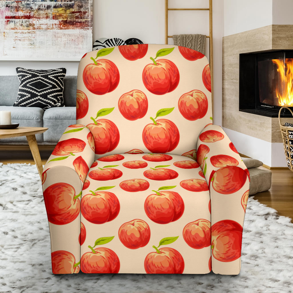 Peach Pattern Print Design A03 Recliner Slipcover with Pocket