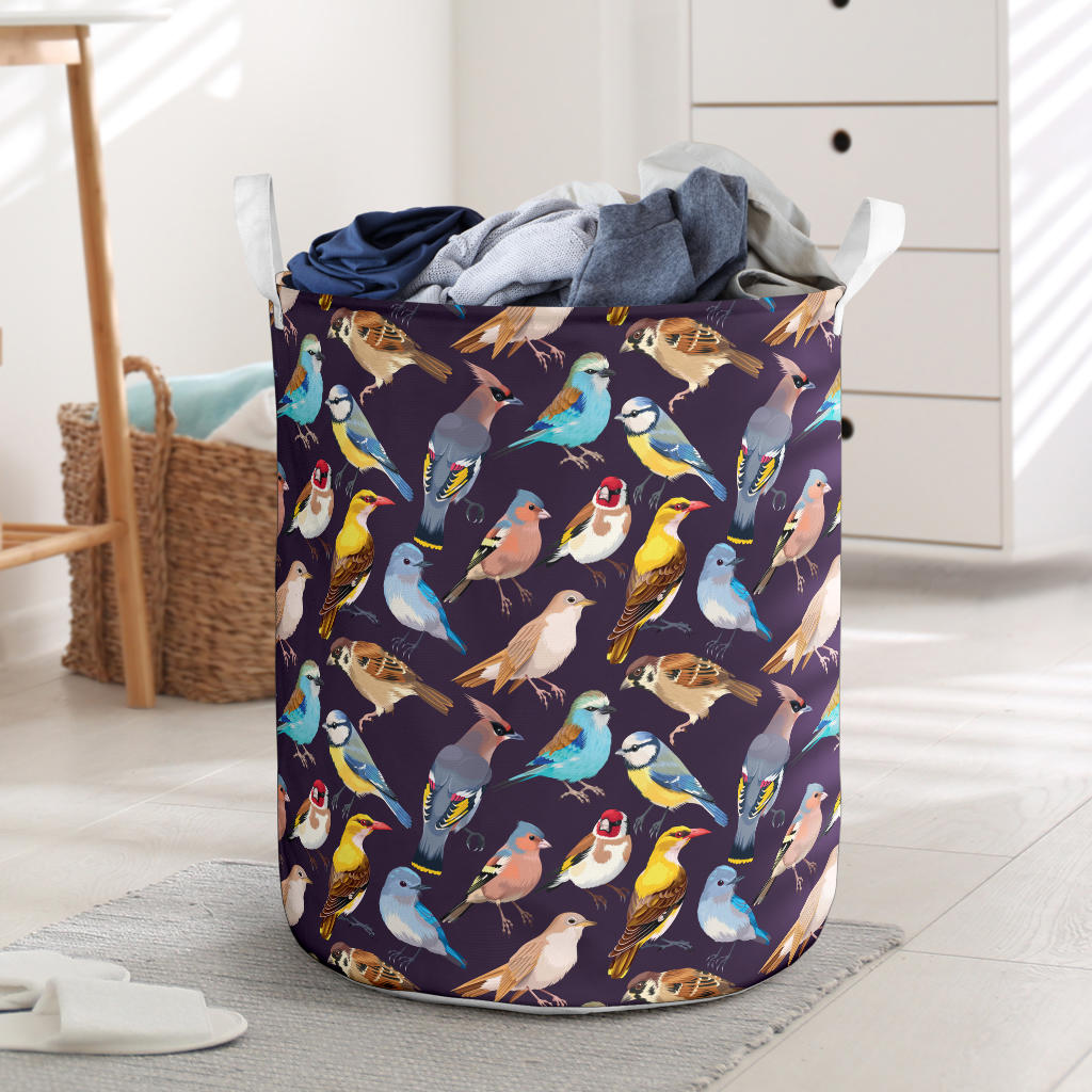 Bird Cute Print Pattern Laundry Basket