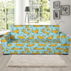 Dachshund Pattern Print Design 08 Sofa Slipcover