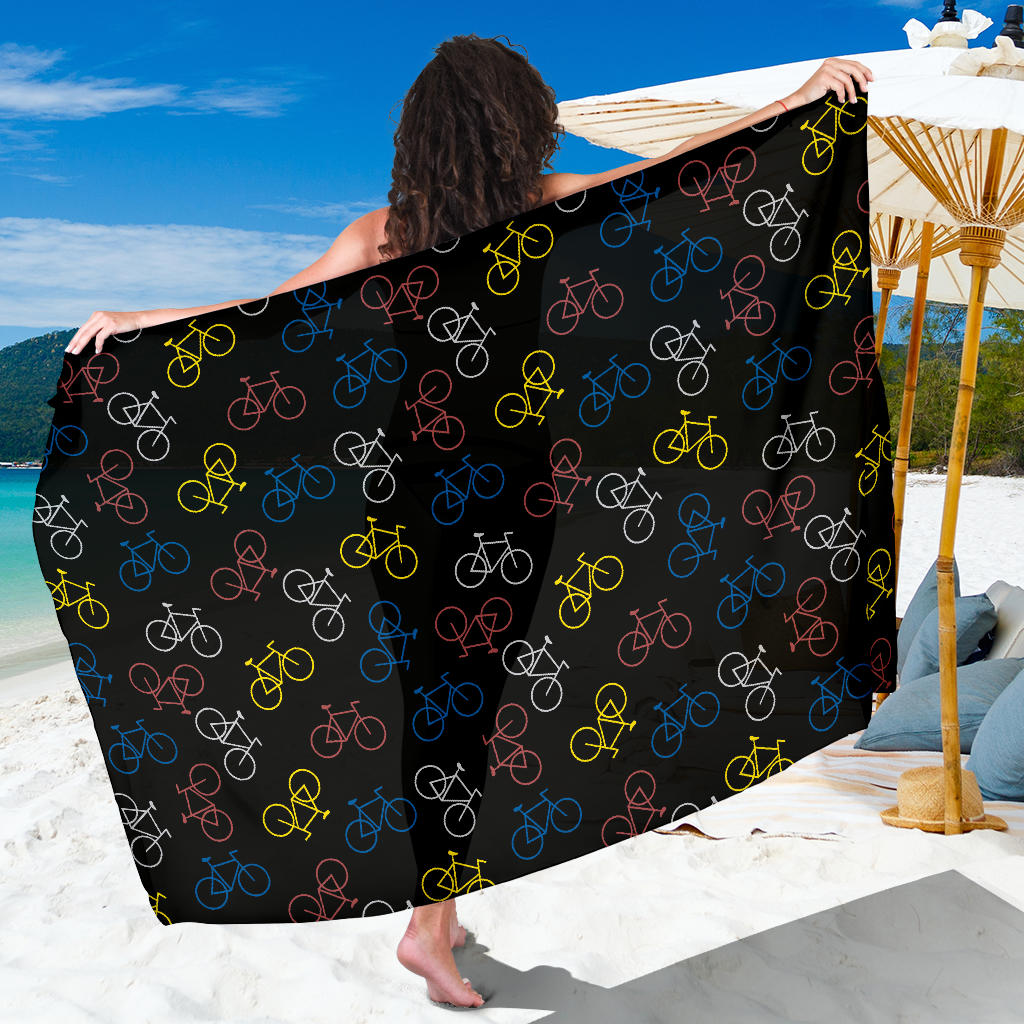 Bicycle Pattern Print Design 03 Sarong Pareo Wrap