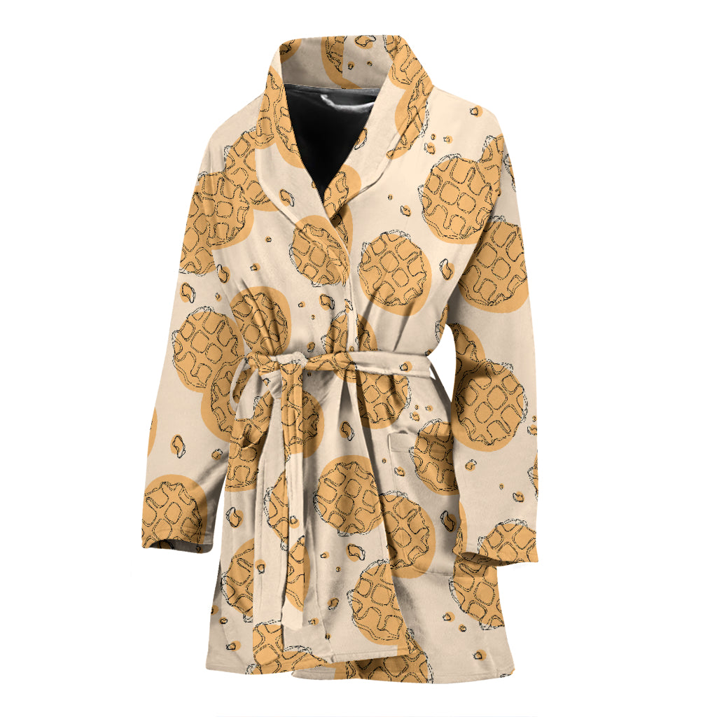 Waffle Print Design LKS303 Women Bathrobe
