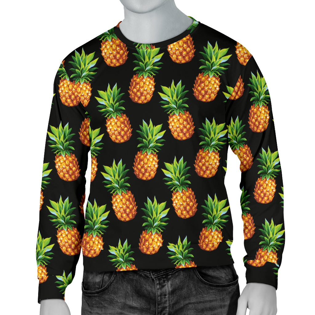 Pineapple Cute Print Design Pattern Men Long Sleeve Sweatshirt