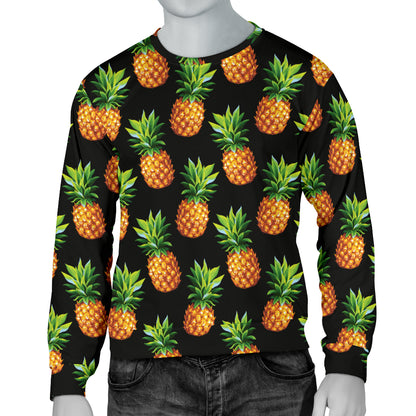 Pineapple Cute Print Design Pattern Men Long Sleeve Sweatshirt